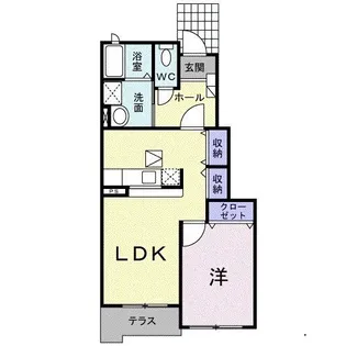 プラシード田村A【1階】の間取り