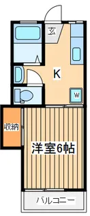 ハイツ宮崎2【1階】の間取り