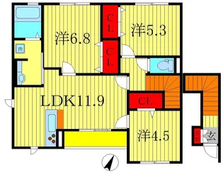 なんてんの郷II【2階】の間取り