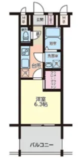 Rupieレジデンス赤坂南【13階】の間取り