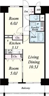 F-TAMATSUKURI【10階】の間取り