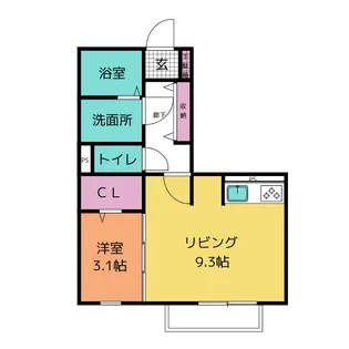 メゾン ド シャテーヌ【2階】の間取り