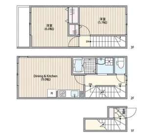 ミハス芦花公園西【2階】の間取り
