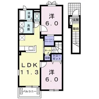 フォルムMモデナ III【2階】の間取り