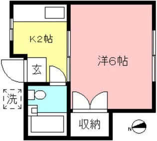 コーポ福田A棟【2階】の間取り