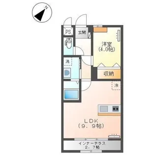 コスモタウン山の手【1階】の間取り