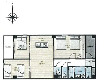 メディアプラザ南堀江II【3階】の間取り