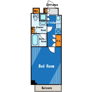 ルーブル泉岳寺前【3階】の間取り