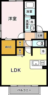 クレセント新開 D【2階】の間取り