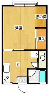 パーシモンコートD【1階】の間取り