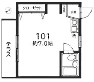 ハイ・ピュア野沢【1階】の間取り