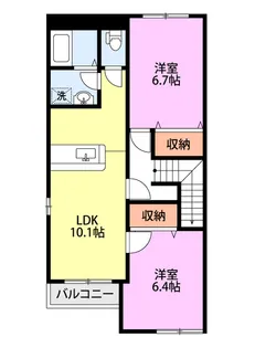 キャトルヴィラージュ【2階】の間取り