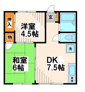 アイダアパート【2階】の間取り