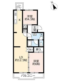 UR香椎若葉【4階】の間取り