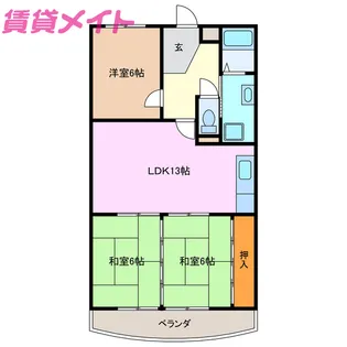 アバンハウスII【4階】の間取り