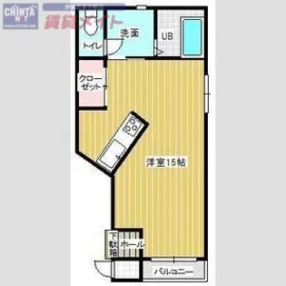 シャトレ芭蕉 二号館【2階】の間取り
