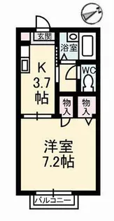 ハイツ平成 B棟【2階】の間取り