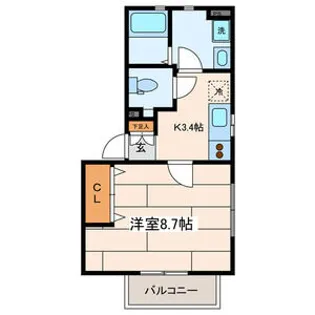 GOLD HILL YAMATE【2階】の間取り