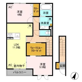カーサウエルタ【2階】の間取り