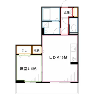 グリーンパーク武蔵境【1階】の間取り
