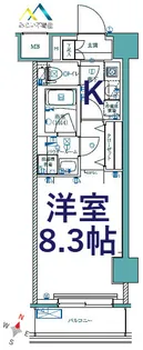 レグゼアゼスト横濱関内【3階】の間取り