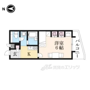 レオパレス佐保川【3階】の間取り