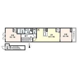 D’sフロンティア【2階】の間取り