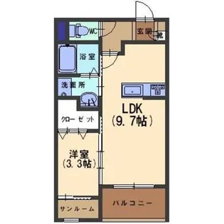 アペーゴ(apego)【1階】の間取り