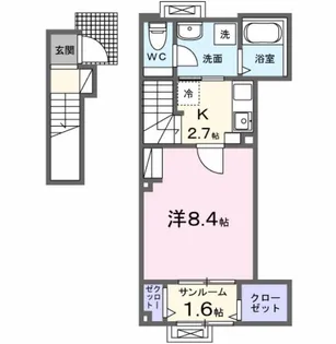 ライズひまわり【2階】の間取り