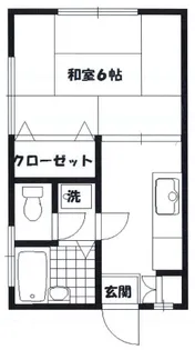 第一日暮里コーポ【1階】の間取り