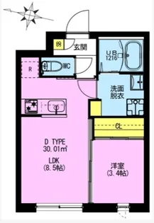 ADORE URBAN大森町A【2階】の間取り