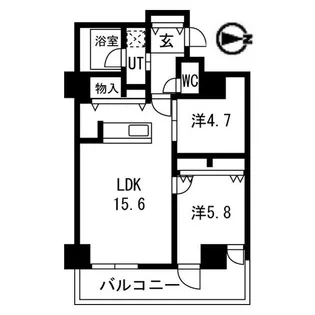 シティコート目黒【7階】の間取り