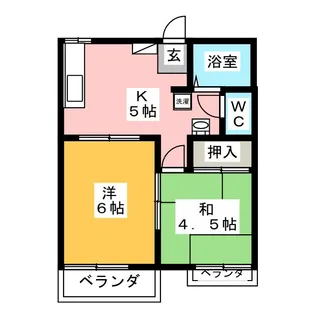 グリーンライベックス峰岡【2階】の間取り