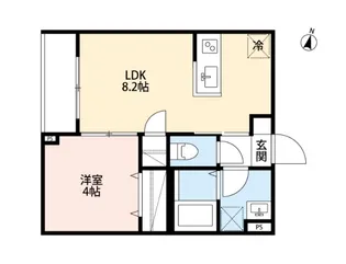 つばめハウス市川【1階】の間取り
