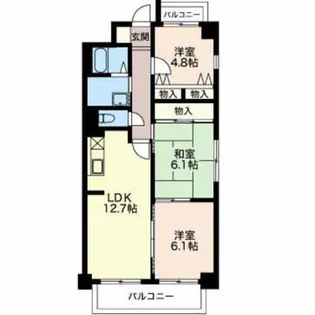 ブランルージュ南町【4階】の間取り