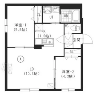 レクスベイル澄川【2階】の間取り