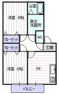 セゾンルピナス A棟【2階】の間取り