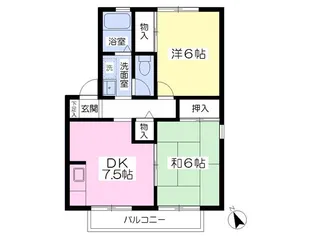 グランブルーI【1階】の間取り