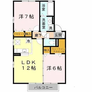 リビングタウン加美北 E棟【1階】の間取り