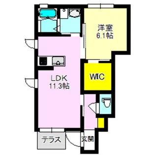 ウィステリアC【1階】の間取り