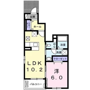 ニコ ヴィラージュA【1階】の間取り
