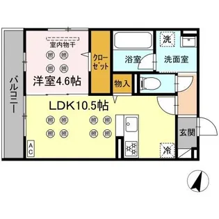 TORISIA STAGE 小郡駅南【2階】の間取り
