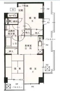 シャンブール【2階】の間取り