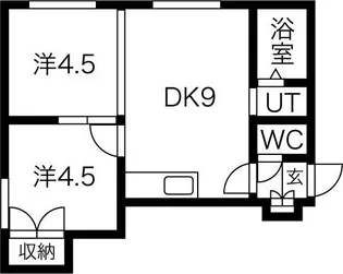 ペルドゥエープス平岸【2階】の間取り