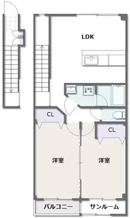 ヴィゴラスK【2階】の間取り