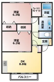 ヴェルドミールA【2階】の間取り
