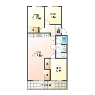 第二マンションむつみヶ丘【1階】の間取り