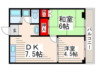 カ-サデフロ-ラ【5階】の間取り