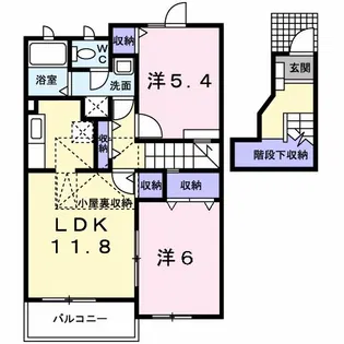 アルカデイアA【2階】の間取り
