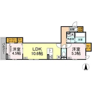 セレスティア南花畑VI【3階】の間取り